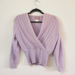 Vintage Woodward's Angora Lambswool V Neck Sweater
